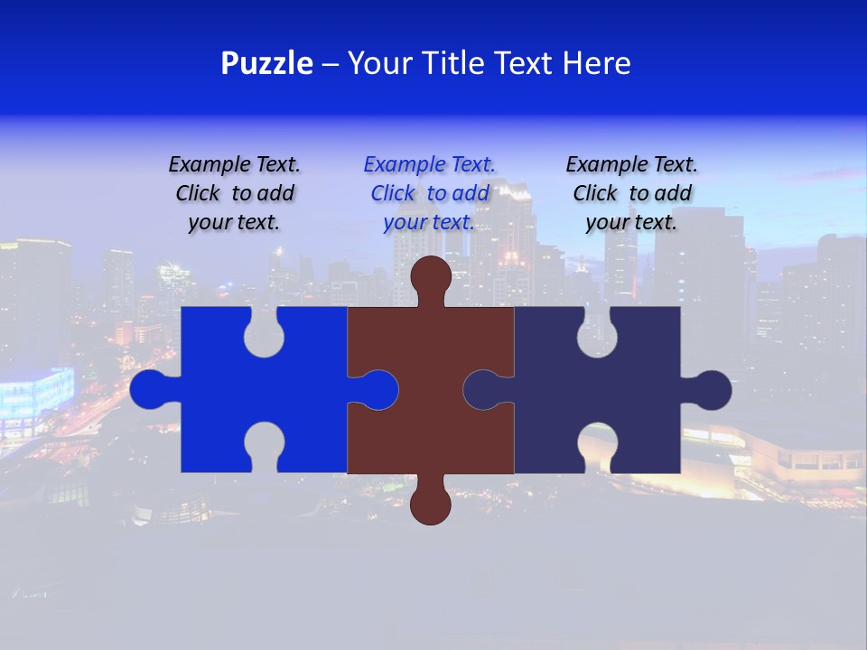 Island Building Mountain PowerPoint Template