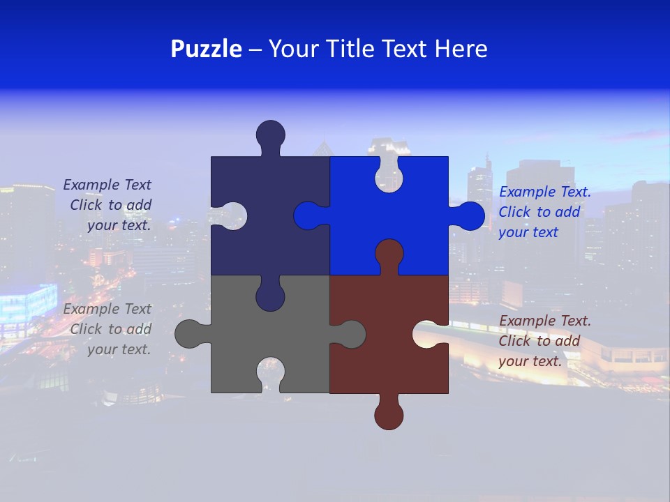 Island Building Mountain PowerPoint Template