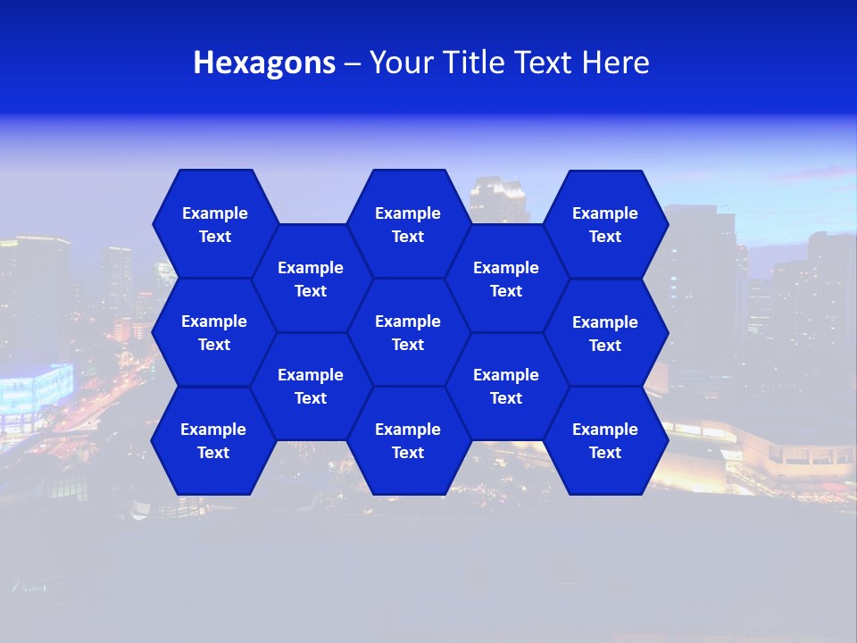 Island Building Mountain PowerPoint Template