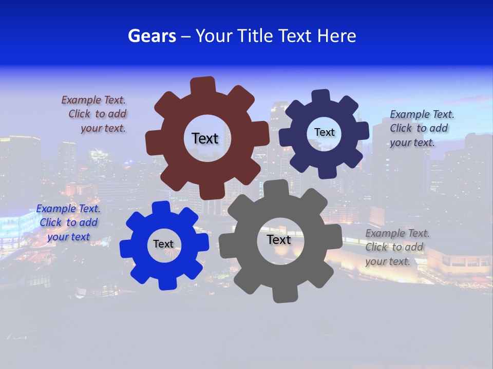 Island Building Mountain PowerPoint Template
