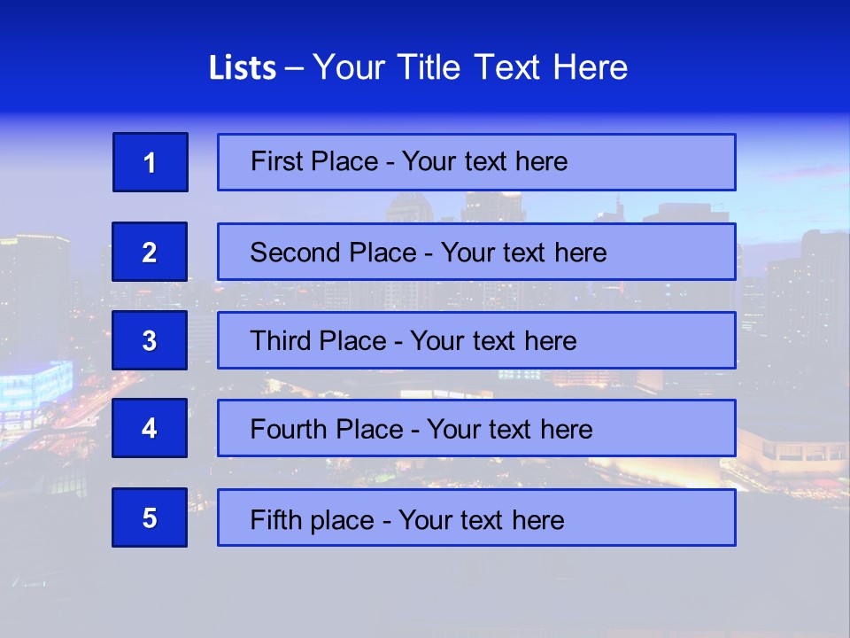 Island Building Mountain PowerPoint Template