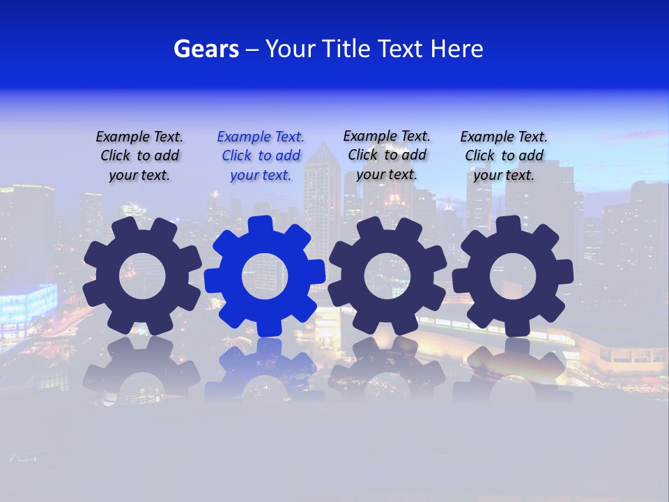 Island Building Mountain PowerPoint Template