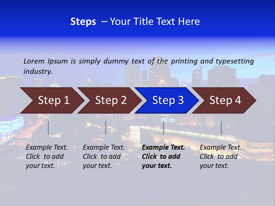 Island Building Mountain PowerPoint Template