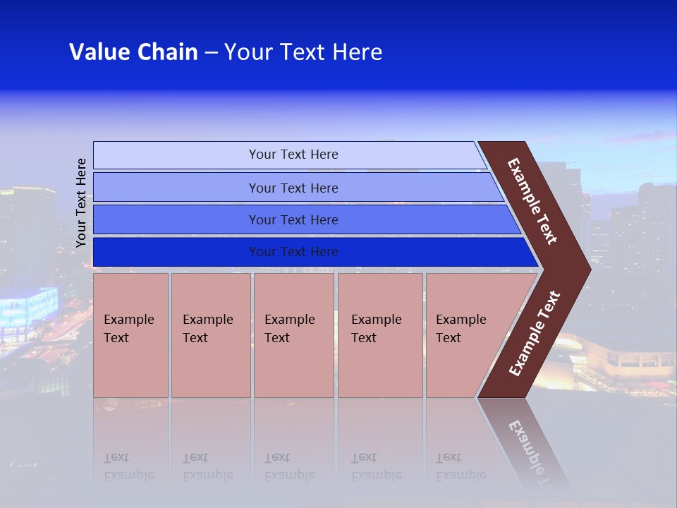 Island Building Mountain PowerPoint Template