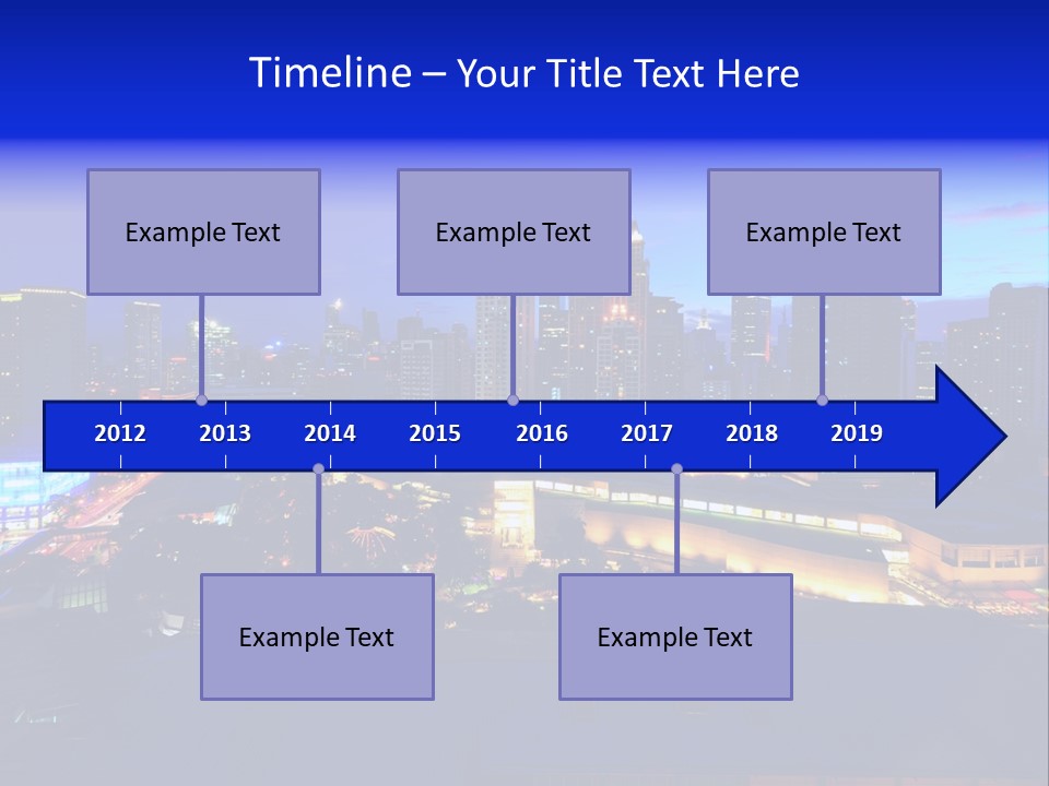Island Building Mountain PowerPoint Template