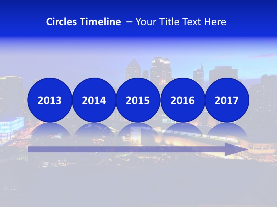 Island Building Mountain PowerPoint Template