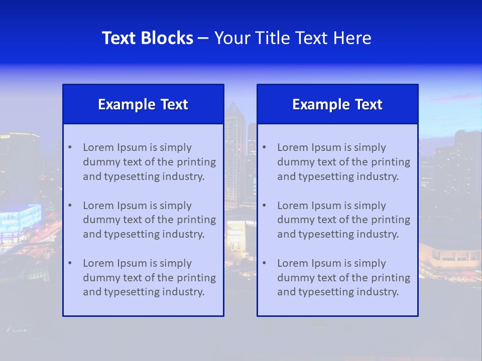 Island Building Mountain PowerPoint Template