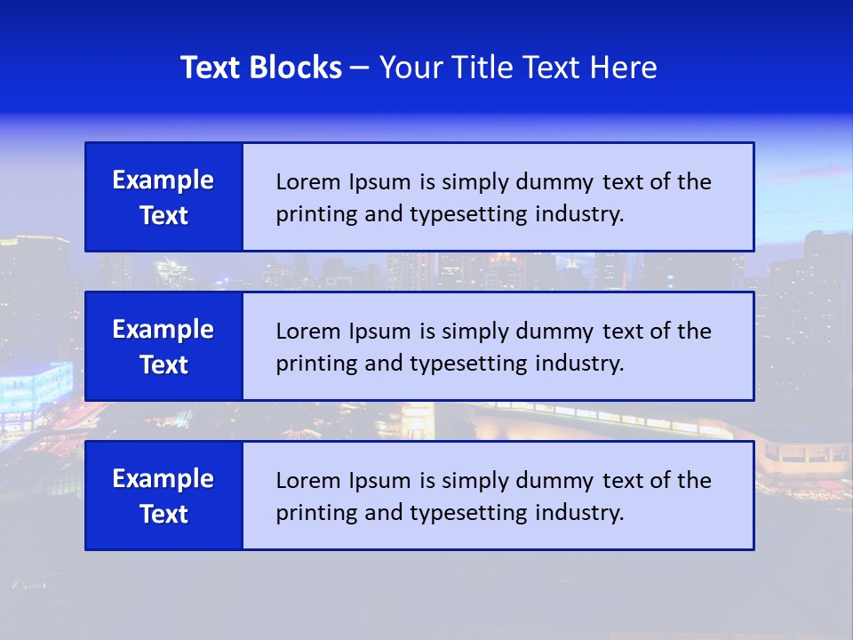 Island Building Mountain PowerPoint Template