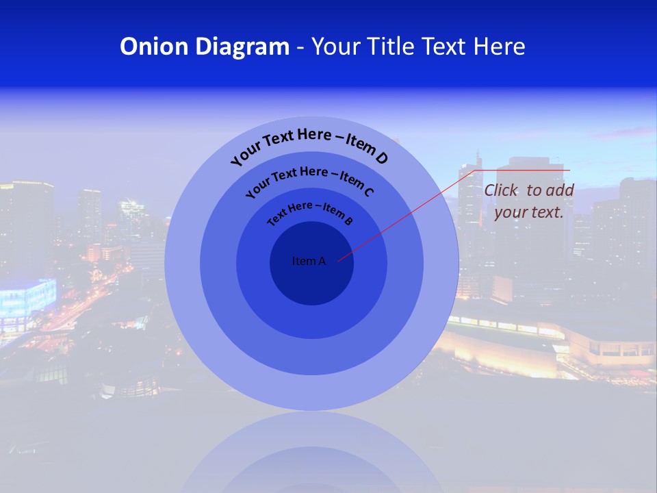 Island Building Mountain PowerPoint Template
