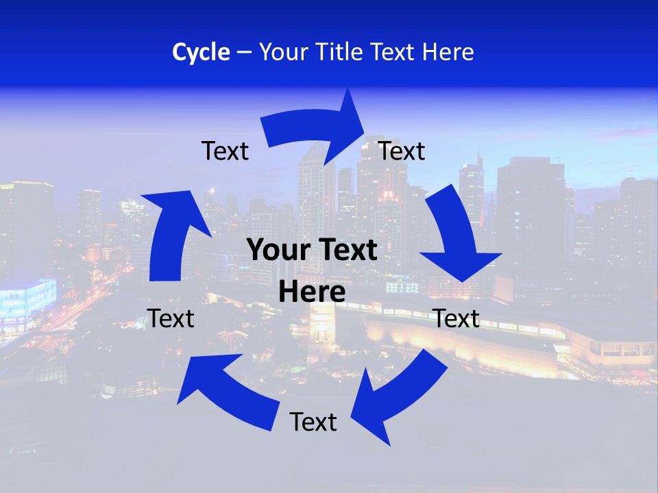Island Building Mountain PowerPoint Template