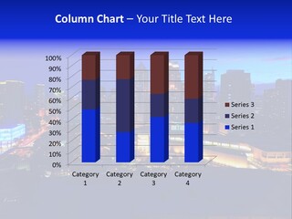 Island Building Mountain PowerPoint Template