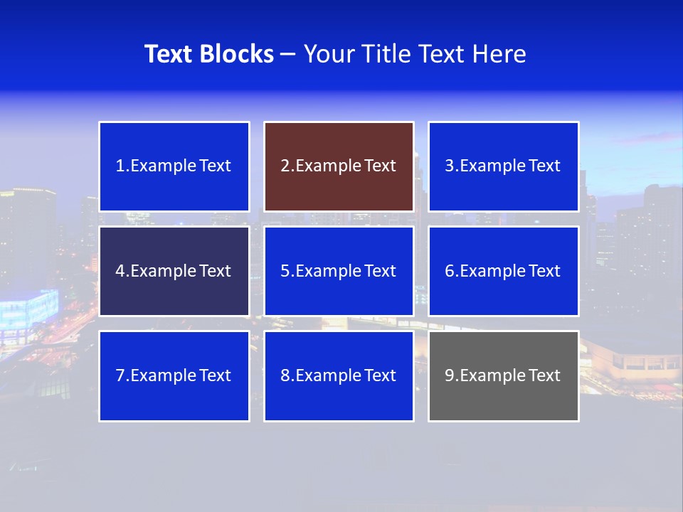 Island Building Mountain PowerPoint Template