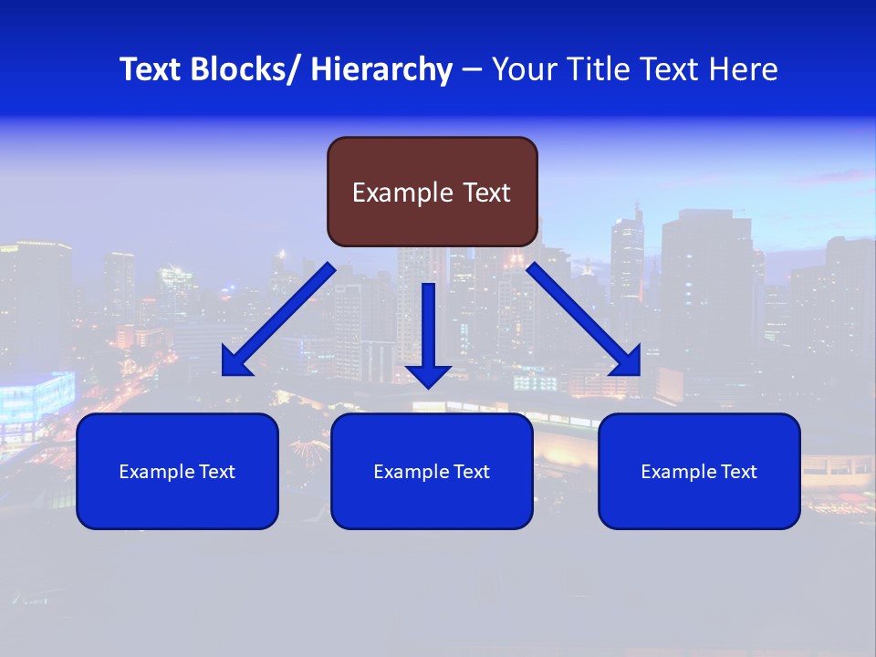 Island Building Mountain PowerPoint Template