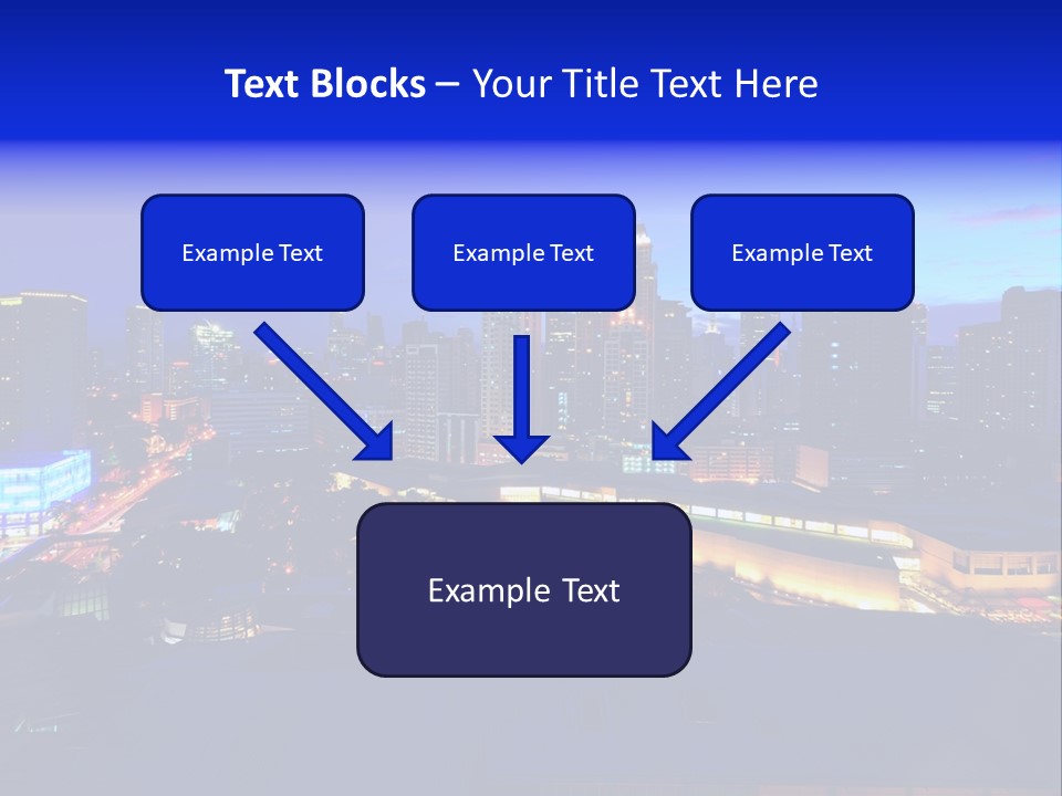 Island Building Mountain PowerPoint Template