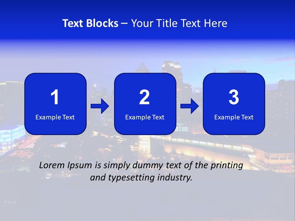 Island Building Mountain PowerPoint Template
