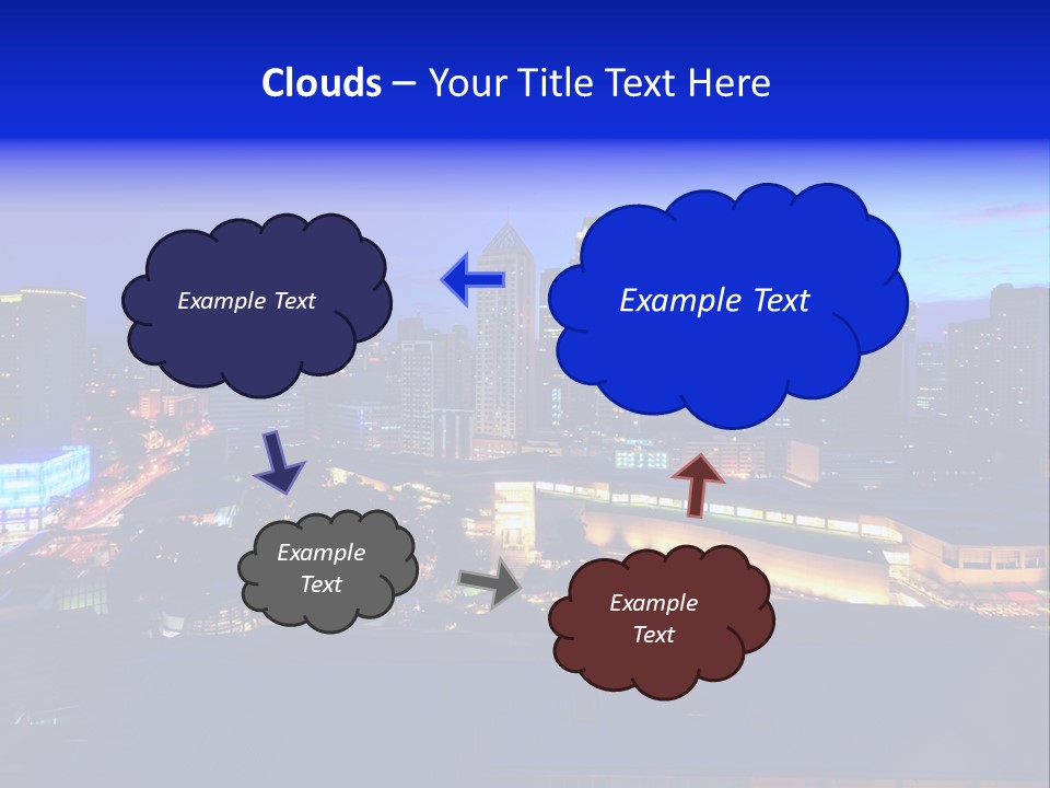 Island Building Mountain PowerPoint Template