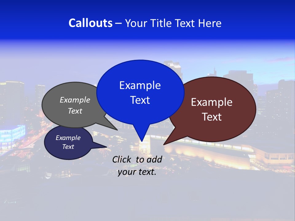 Island Building Mountain PowerPoint Template