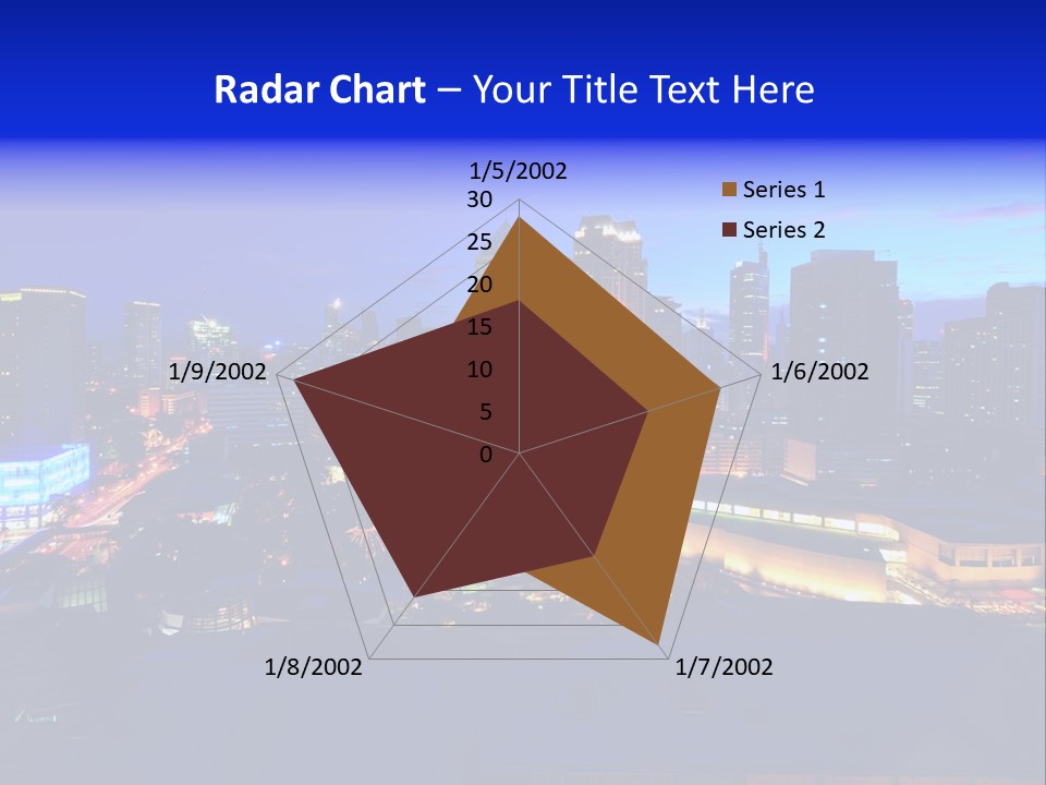 Island Building Mountain PowerPoint Template