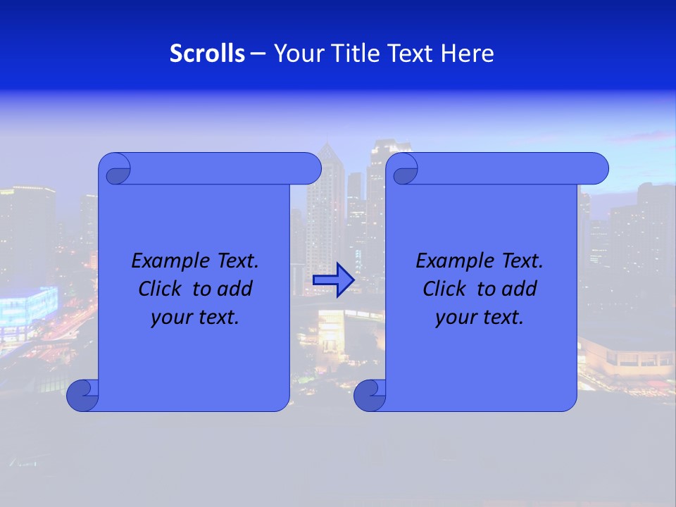 Island Building Mountain PowerPoint Template