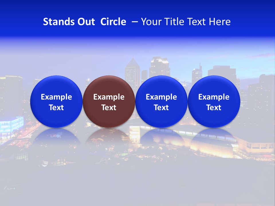 Island Building Mountain PowerPoint Template