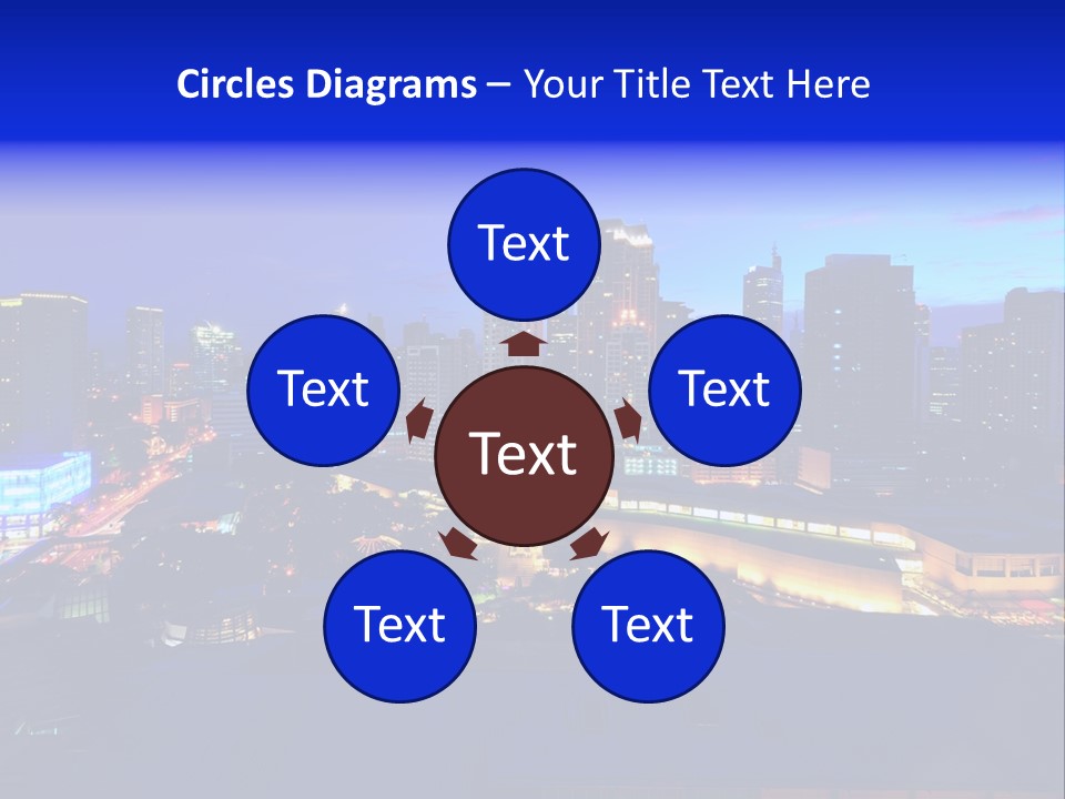 Island Building Mountain PowerPoint Template
