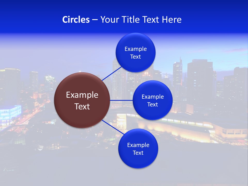 Island Building Mountain PowerPoint Template