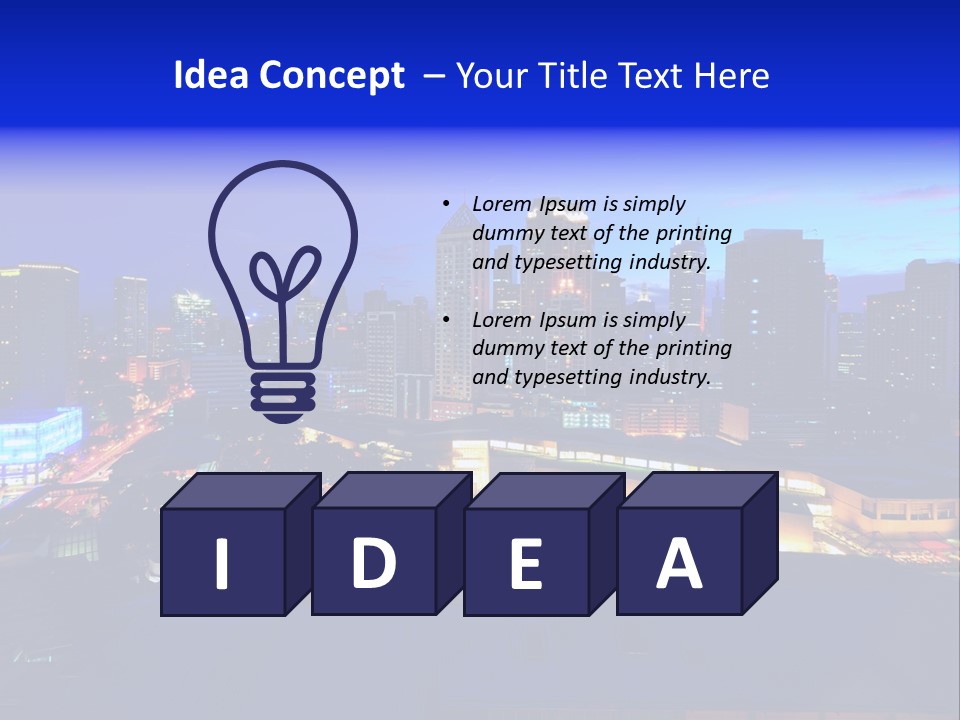 Island Building Mountain PowerPoint Template