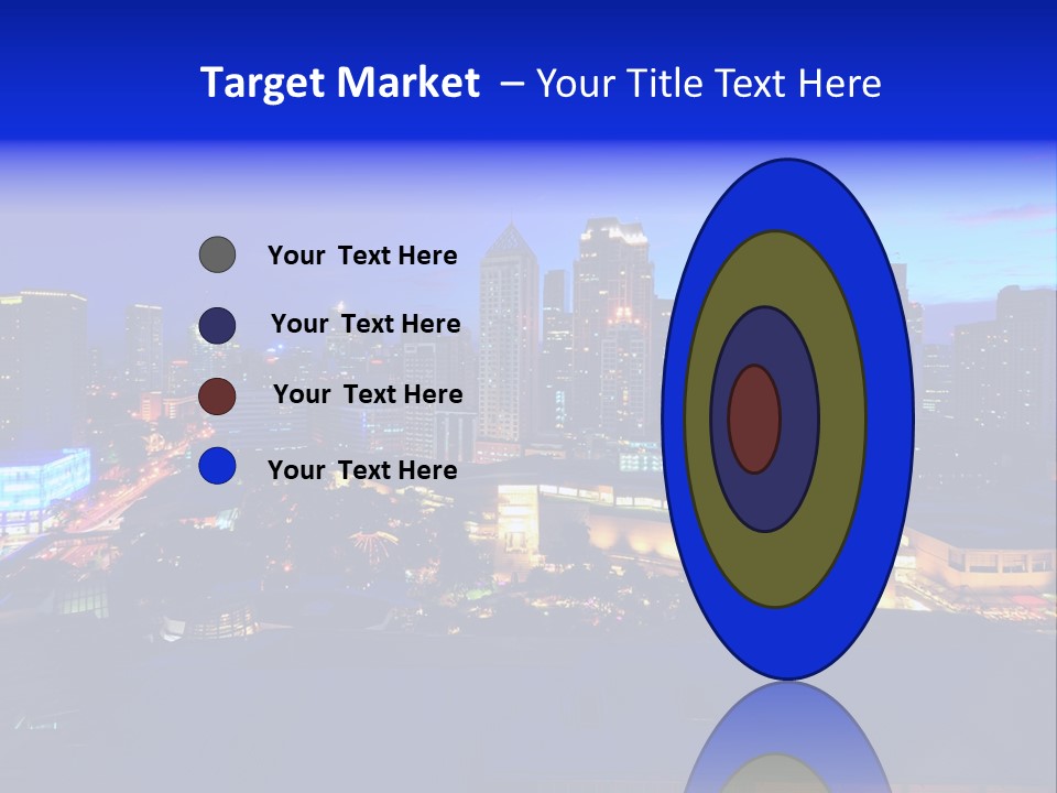 Island Building Mountain PowerPoint Template