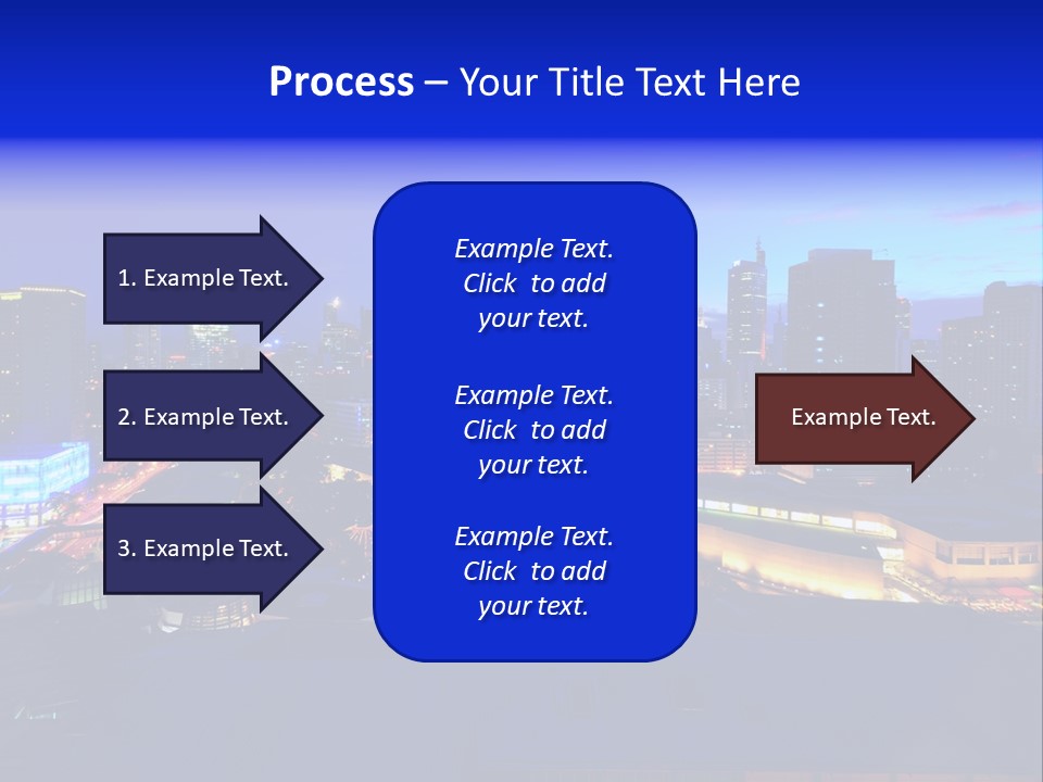 Island Building Mountain PowerPoint Template