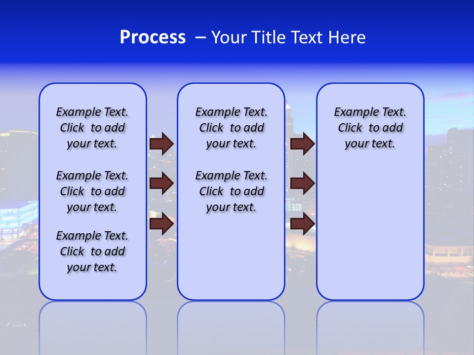 Island Building Mountain PowerPoint Template