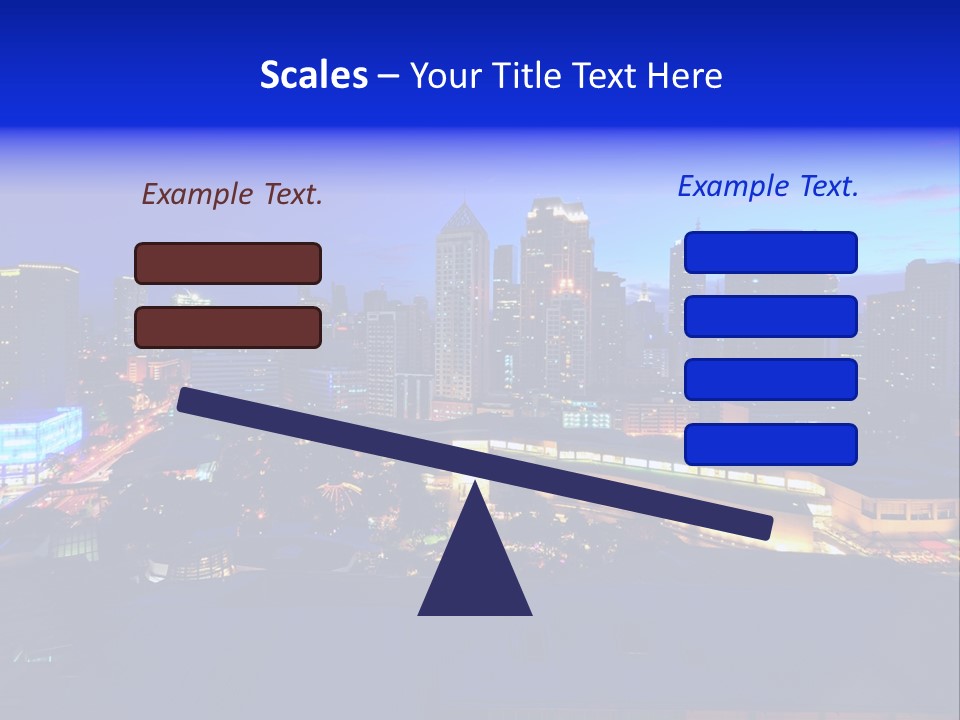 Island Building Mountain PowerPoint Template