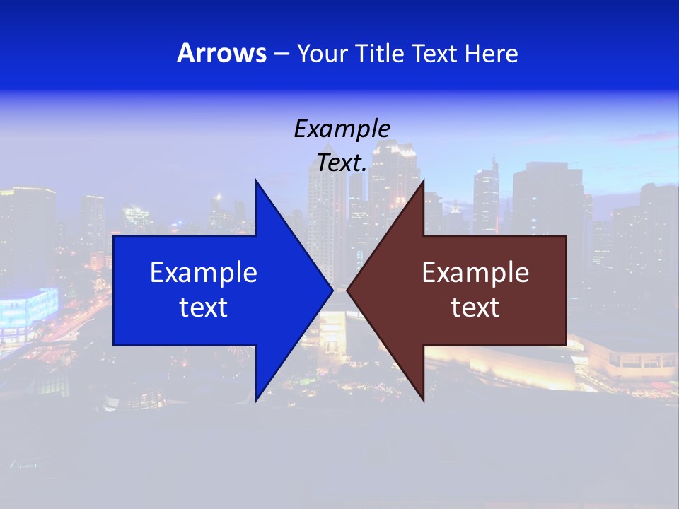 Island Building Mountain PowerPoint Template