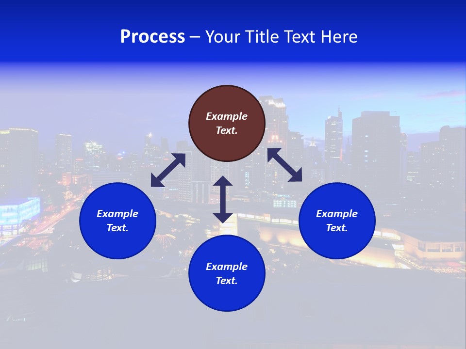 Island Building Mountain PowerPoint Template