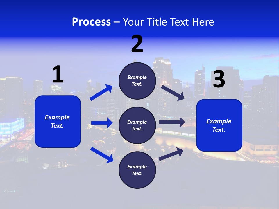 Island Building Mountain PowerPoint Template