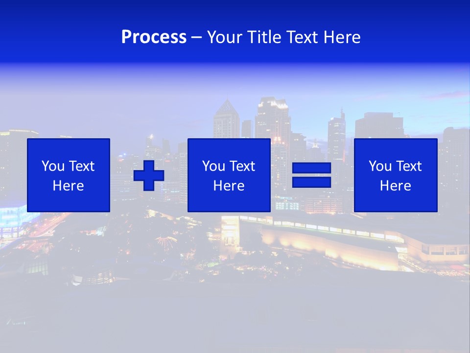 Island Building Mountain PowerPoint Template