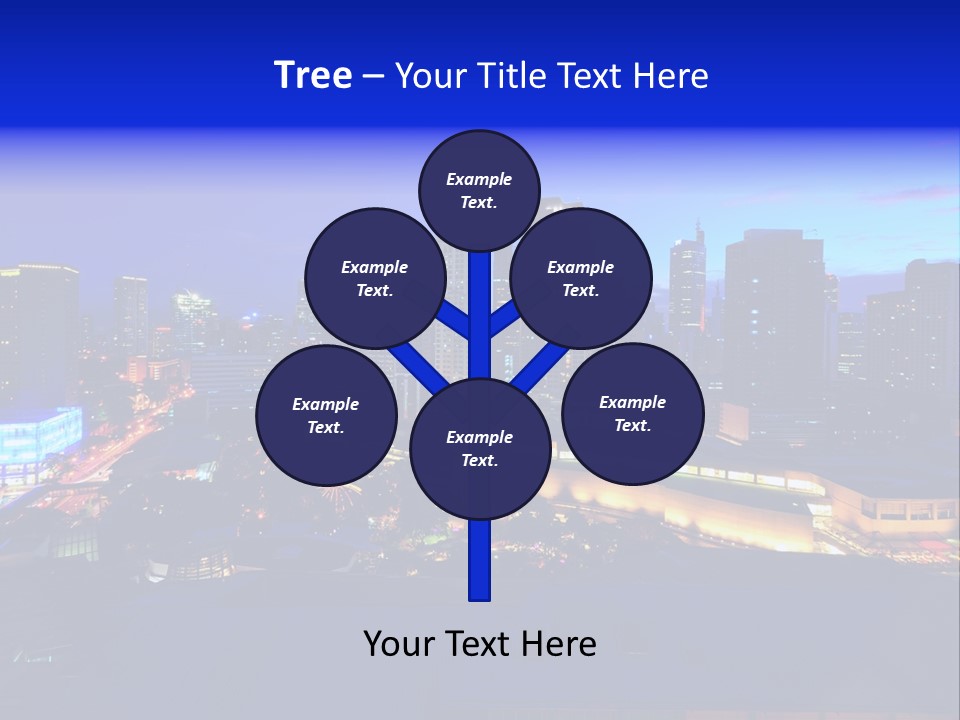 Island Building Mountain PowerPoint Template