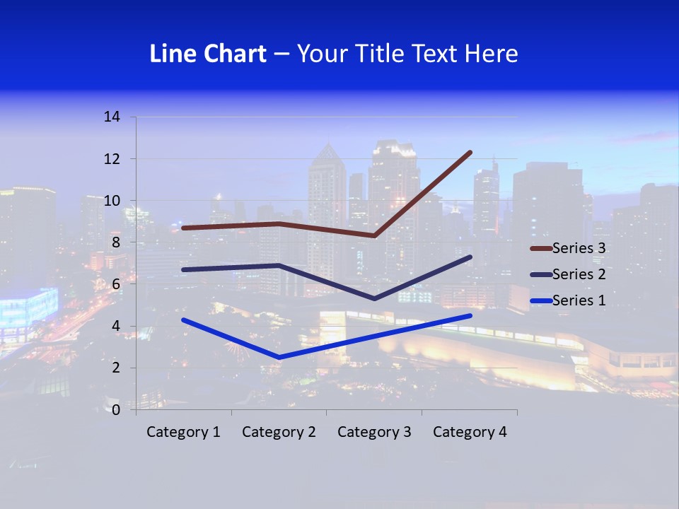 Island Building Mountain PowerPoint Template