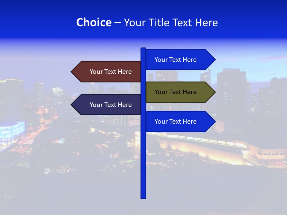 Island Building Mountain PowerPoint Template