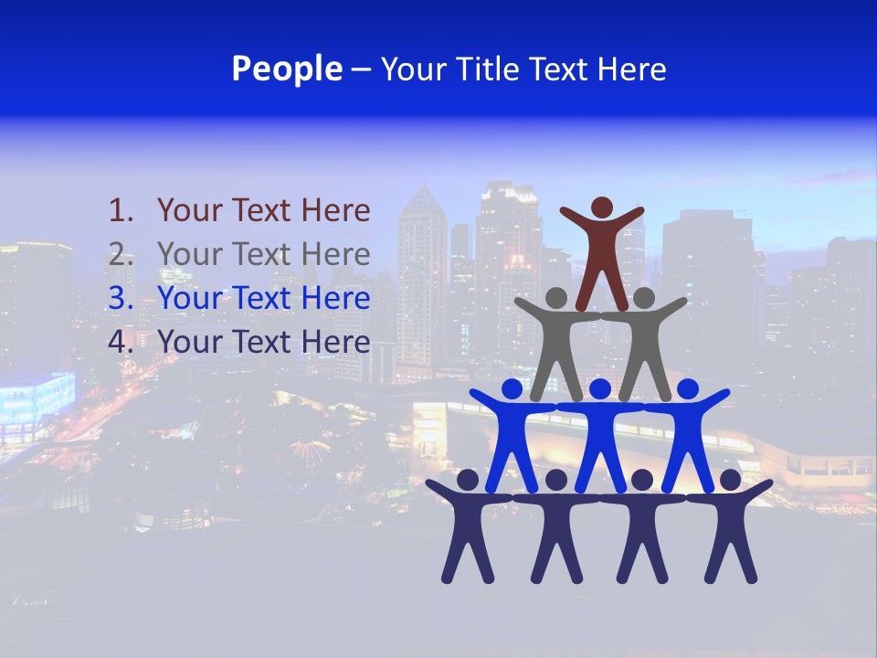 Island Building Mountain PowerPoint Template