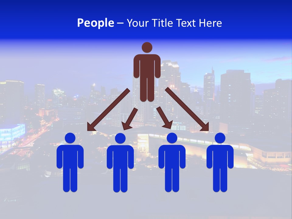 Island Building Mountain PowerPoint Template