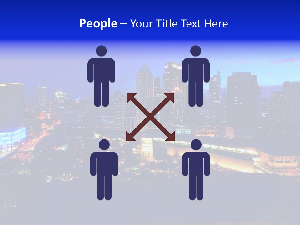 Island Building Mountain PowerPoint Template