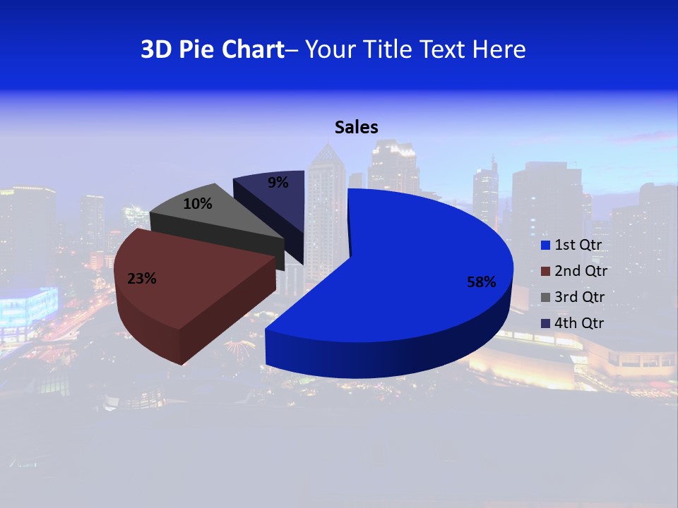 Island Building Mountain PowerPoint Template