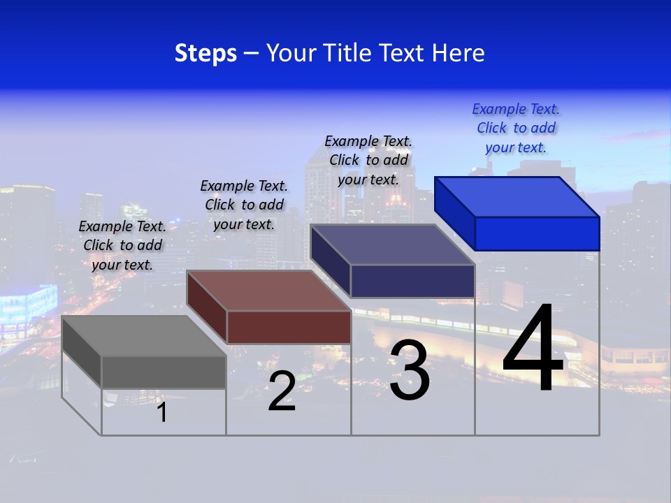 Island Building Mountain PowerPoint Template