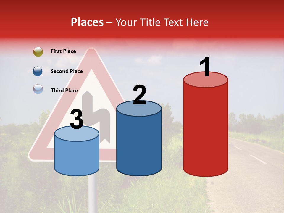 Warning Curve Outdoors PowerPoint Template