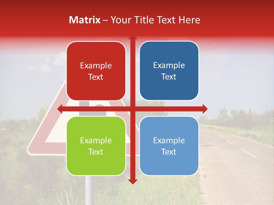 Warning Curve Outdoors PowerPoint Template