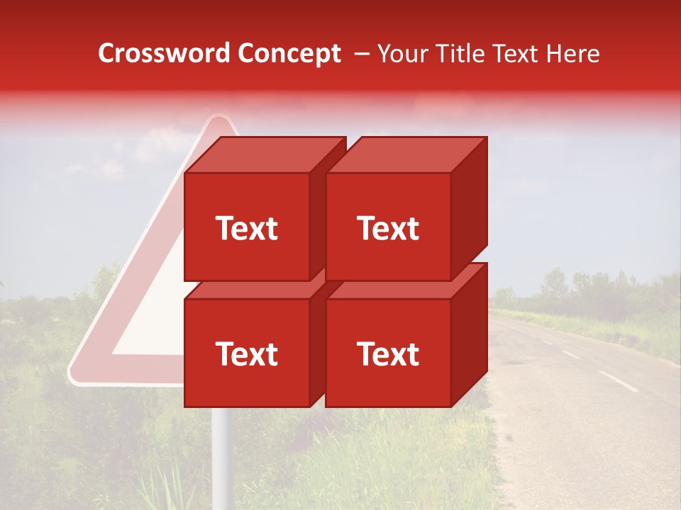 Warning Curve Outdoors PowerPoint Template