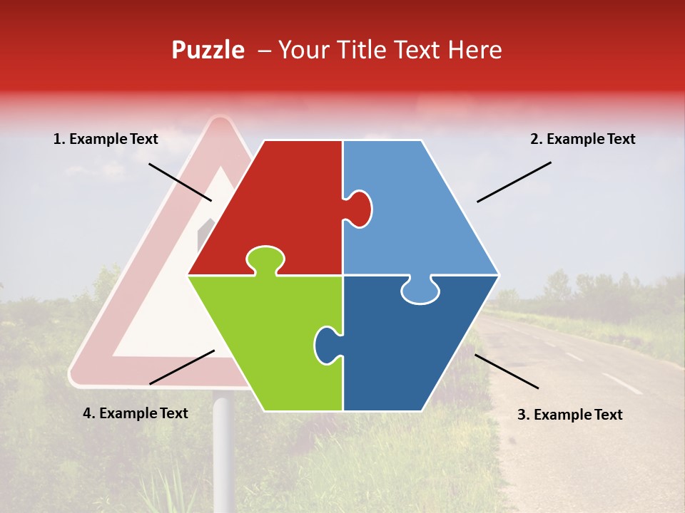Warning Curve Outdoors PowerPoint Template