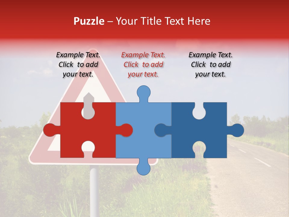 Warning Curve Outdoors PowerPoint Template