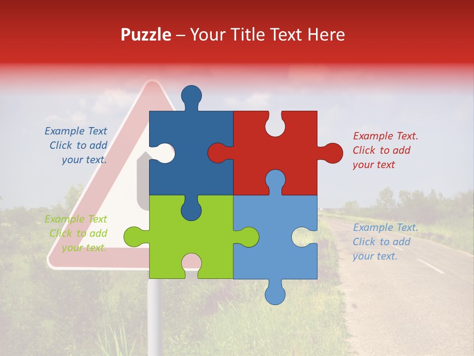 Warning Curve Outdoors PowerPoint Template