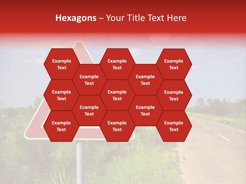 Warning Curve Outdoors PowerPoint Template